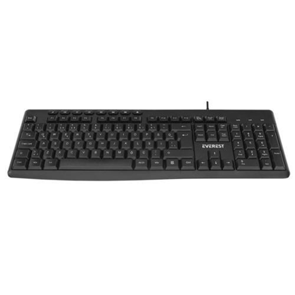 Klavye Everest KB-619 Siyah/Gri USB 2 Metre Kablolu Q MultimediA