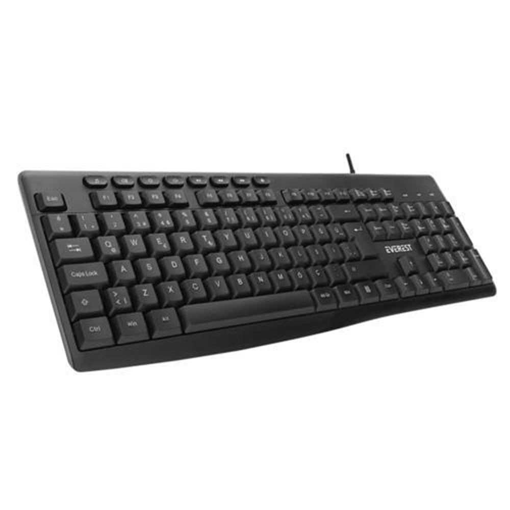 Klavye Everest KB-619 Siyah/Gri USB 2 Metre Kablolu Q MultimediA