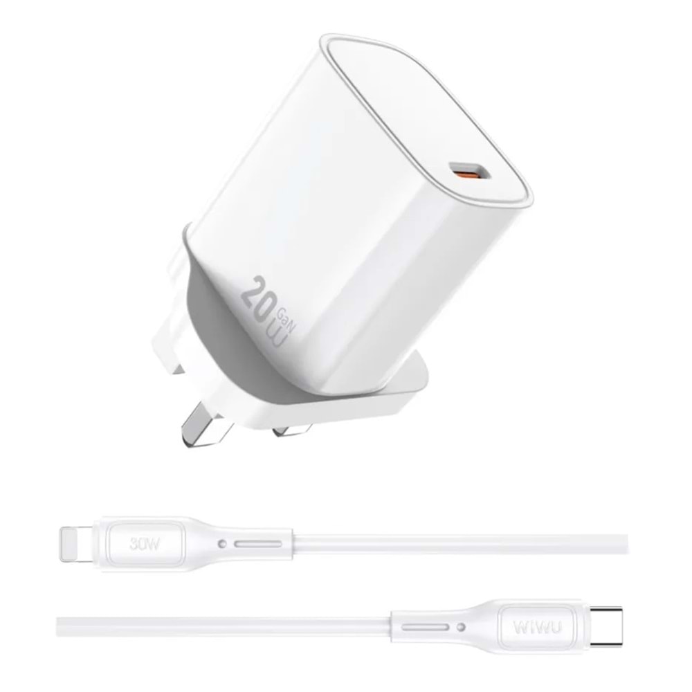Wiwu 20w Essen Gan Fast Charger+Cable