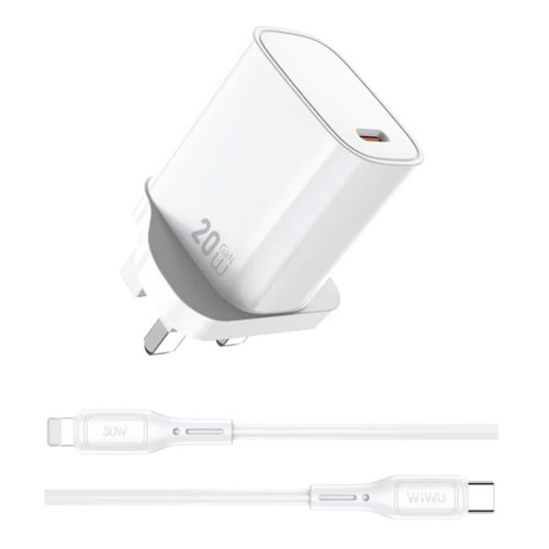 Wiwu 20w Essen Gan Fast Charger+Cable