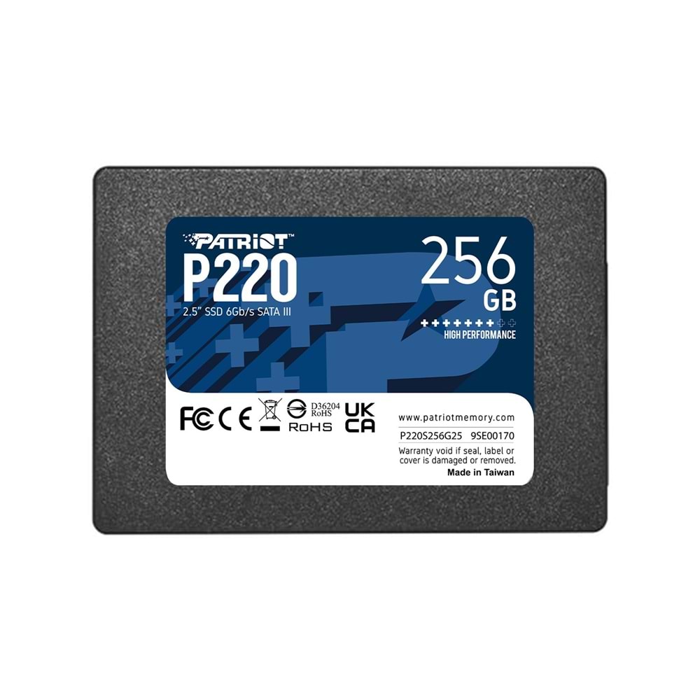 Ssd Patriot P220 256GB 550/490MB/s 2.5