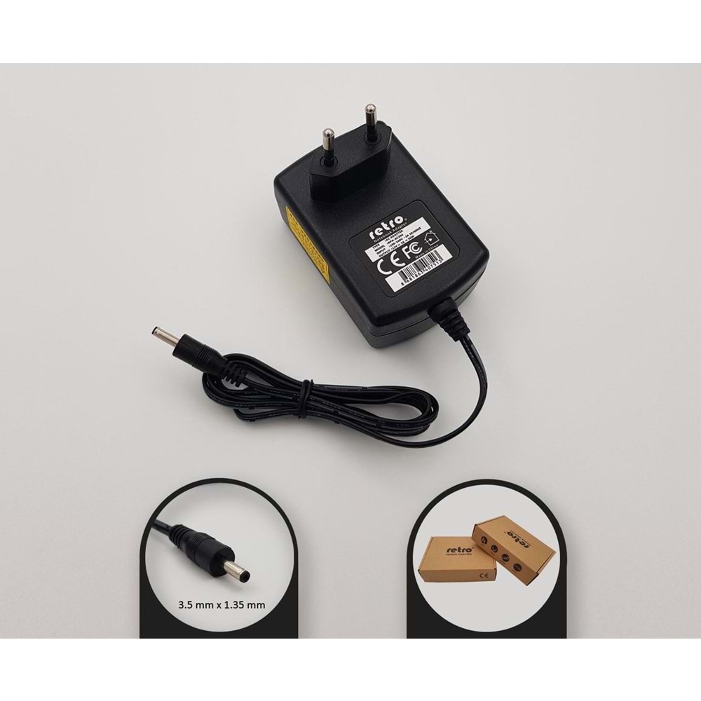 ADAPTOR DCA-AC204 12V 3A 36W 3.5mm x 1.35mm Duvar Tipi