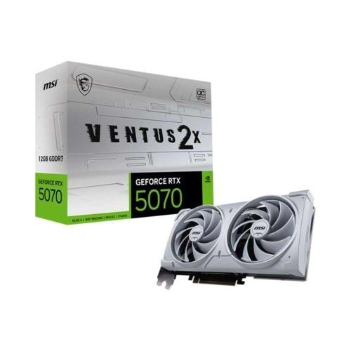 Msi Geforce Rtx5070 12G Ventus 2X Oc 12Gb Gdrr7 192Bit Dx12 Beyaz