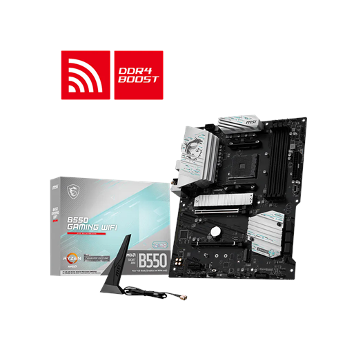 Msi B550 Gaming Wifi Am4 Ddr4 4866(Oc)Hdmi Dp 2X M.2 Usb 10Gbps 1G Lan