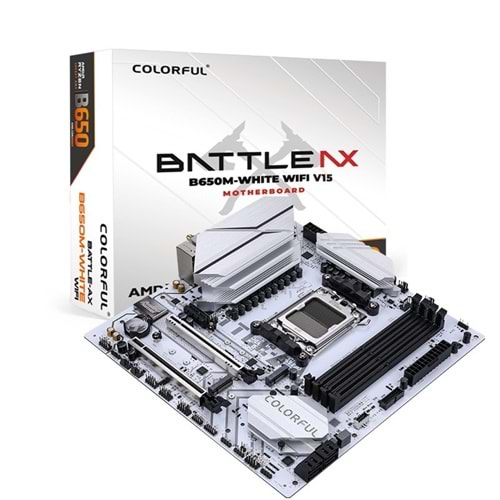 Anakart Colorful Battle-Ax B650M White Wifi 6 V15 Ddr5 Am5
