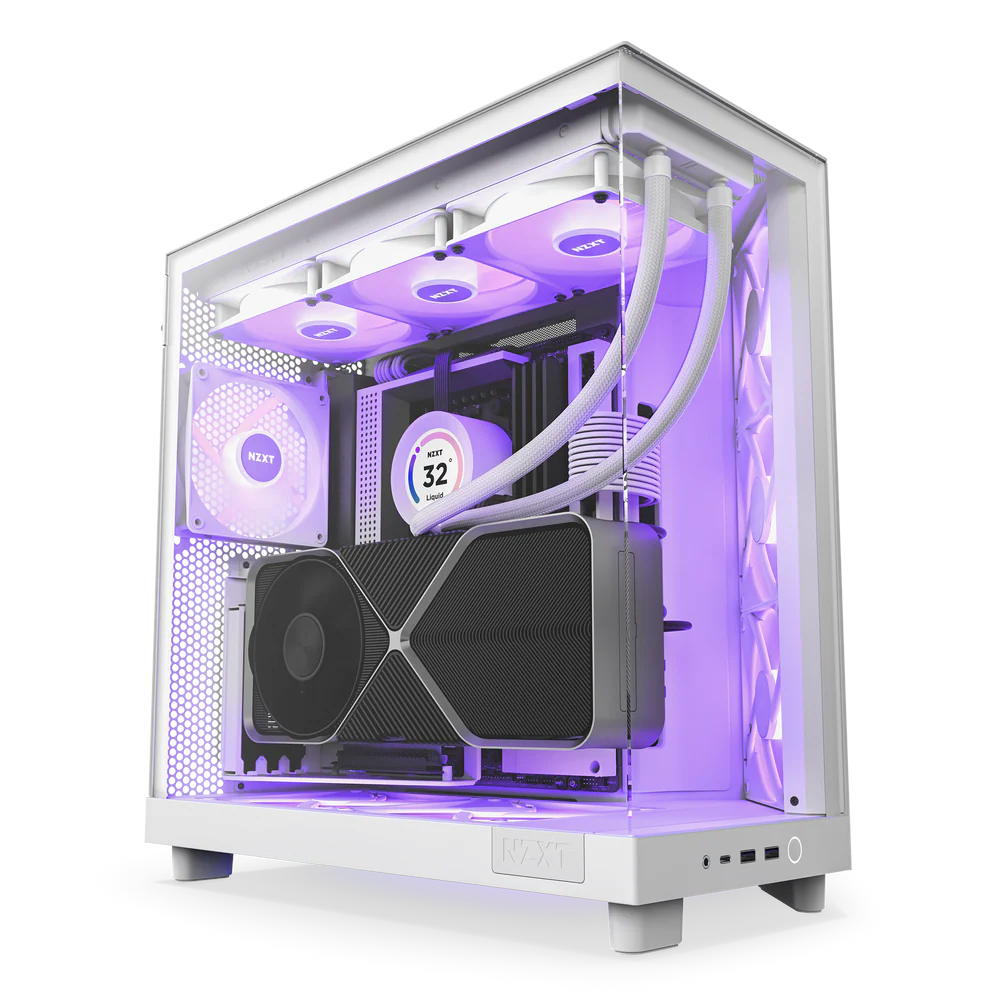 Nzxt H6 Flow RGB CC-H61FW-R1 Beyaz ATX Mid Tower