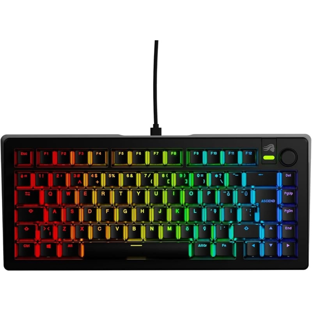 Glorious GMMK3 Fox Linear Switch 75 Kablolu Mekanik Siyah Tr Layout