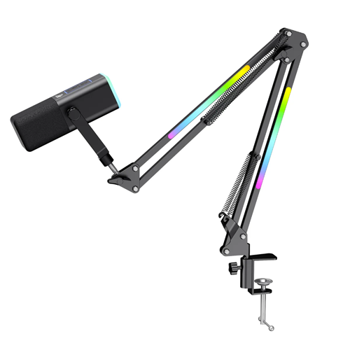 Havit Gamenote GK71 Pro RGB Mikrofonu XLR & Type-C, Stantlı - Siyah