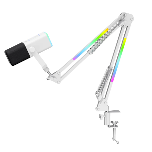 Havit Gamenote GK71 Pro RGB Mikrofonu XLR & Type-C, Stantlı - Beyaz