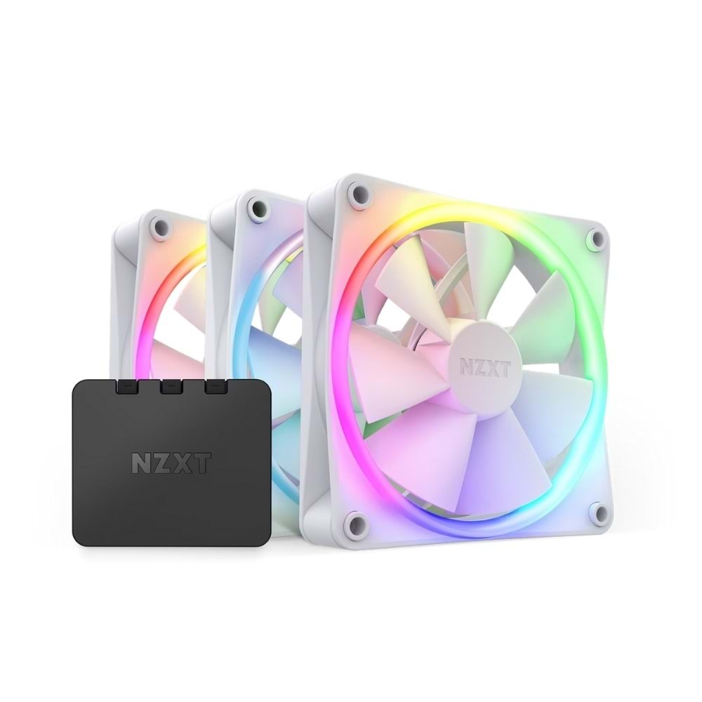 Nzxt F120 RF-R12TF-W1 Reverse RGB White 120 mm Fan(3'lü Set)