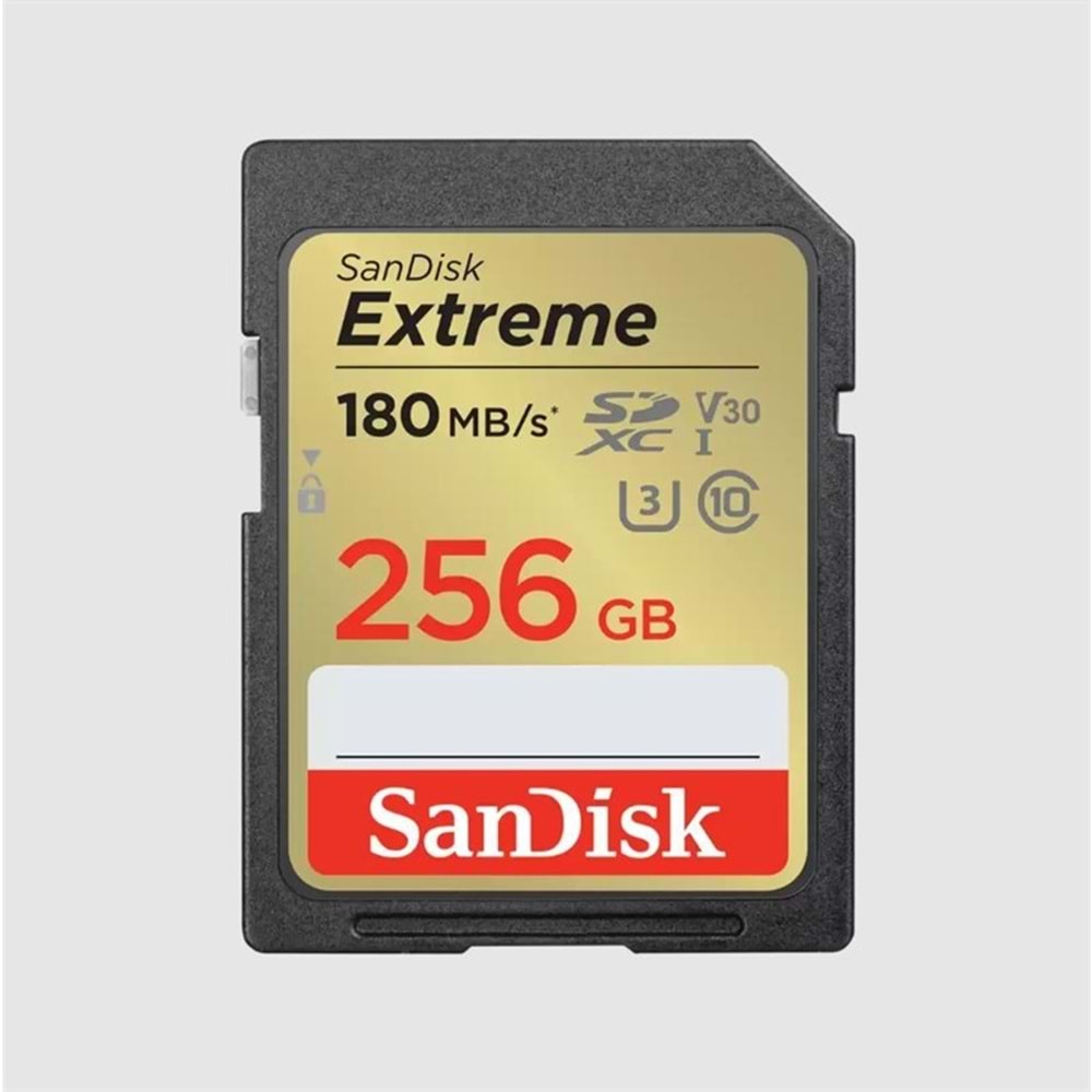 Bellek Sandisk 256Gb Extreme Pro Sd Uhsi 180Mb/s Sdsdxvv-256G-Gncin