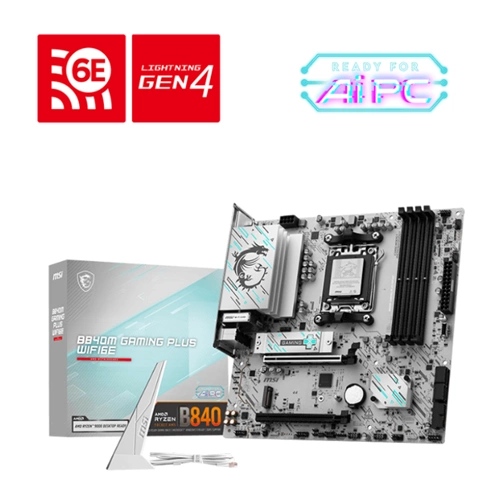 Anakart Msi B840M Gaming Plus Wifi6e Ddr5 8000+(OC)MHz mATX Am5